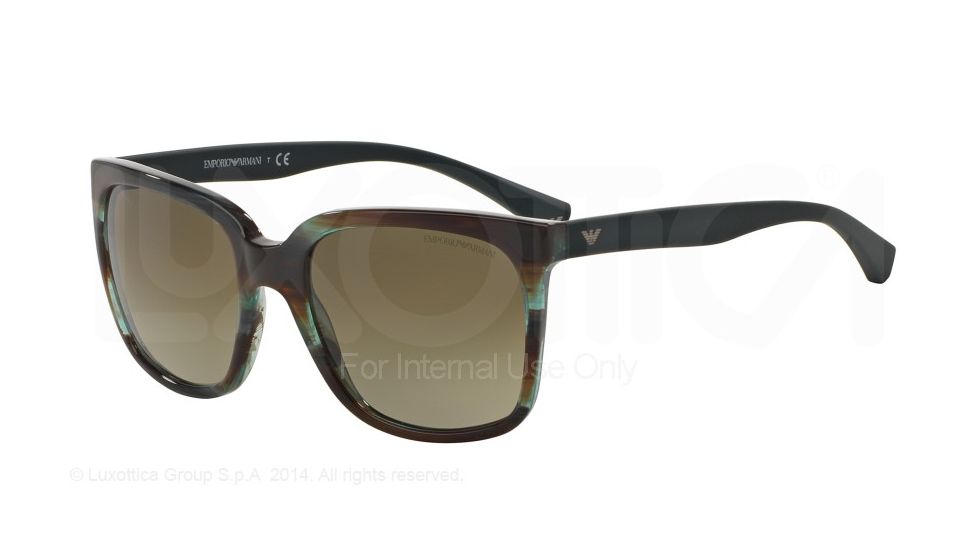 Armani EA4049 Bifocal Prescription Sunglasses EA4049-538813-56 - Lens Diameter 56 mm, Frame Color Striped Green