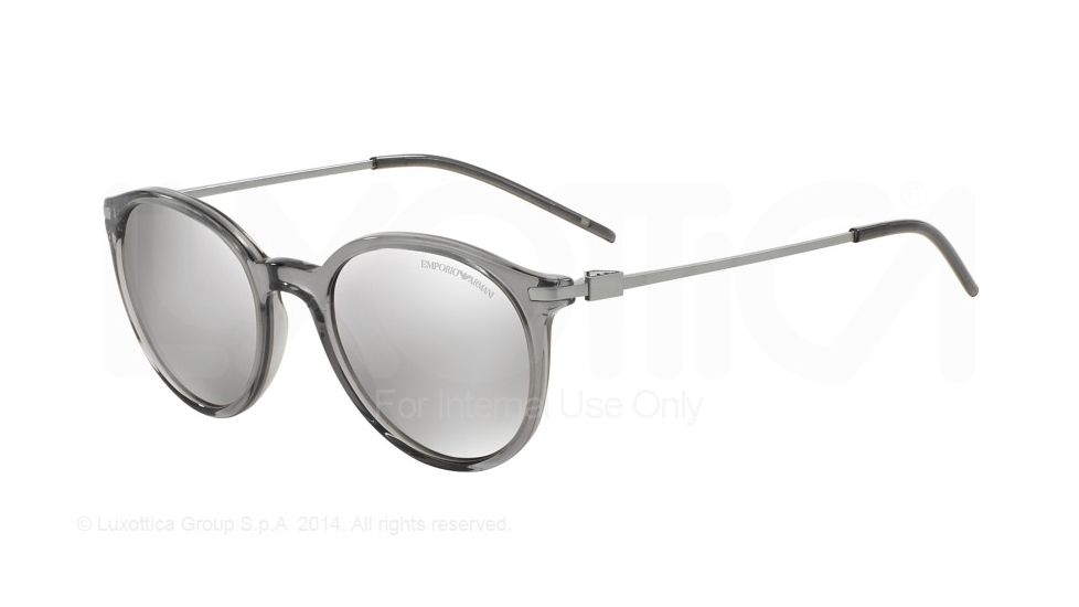 Armani EA4050 Progressive Prescription Sunglasses EA4050-53826G-50 - Lens Diameter 50 mm, Frame Color Transparent Grey