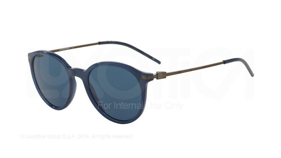 Armani EA4050F Progressive Prescription Sunglasses EA4050F-538380-50 - Lens Diameter 50 mm, Frame Color Opal Marine Blue