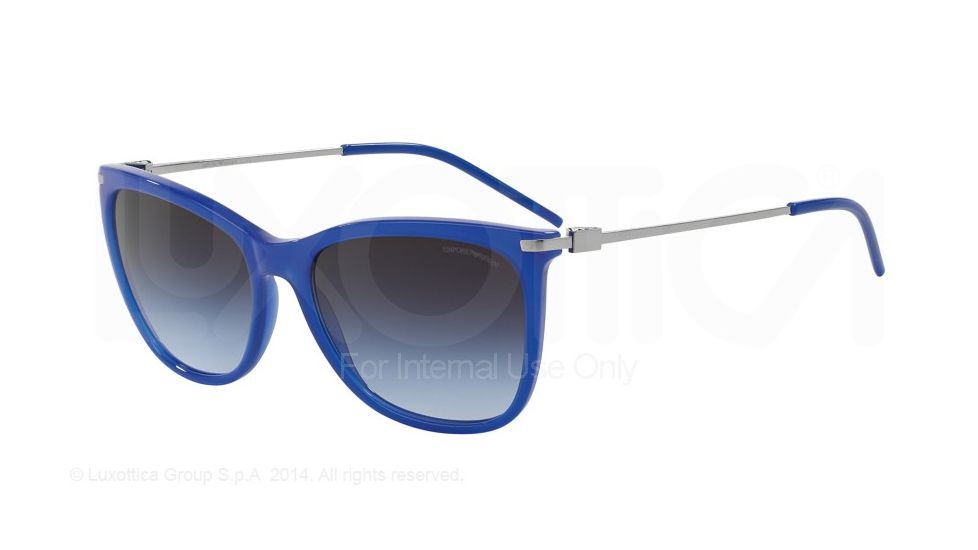 Armani EA4051 Progressive Prescription Sunglasses EA4051-53794Q-56 - Lens Diameter 56 mm, Frame Color Opal Electric Blue