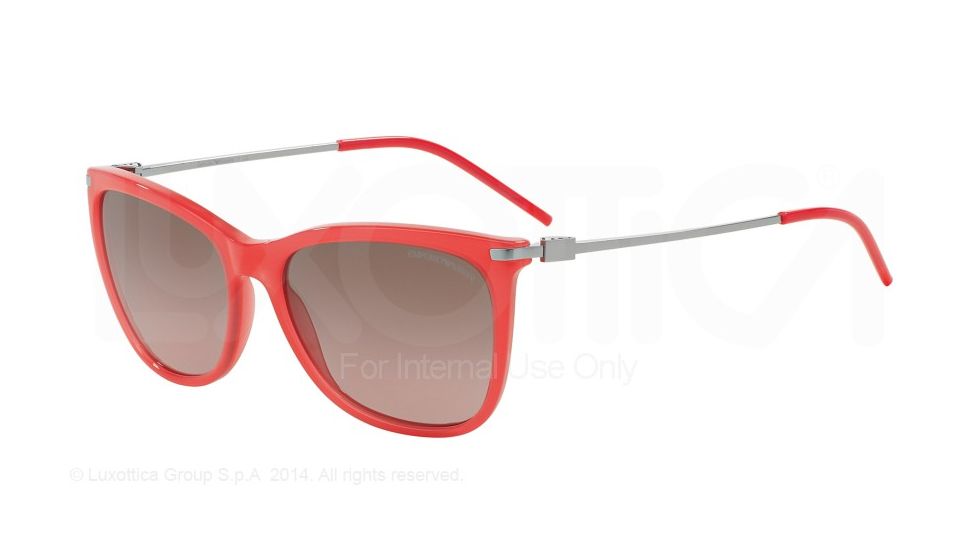Armani EA4051 Progressive Prescription Sunglasses EA4051-538014-56 - Lens Diameter 56 mm, Frame Color Opal Coral