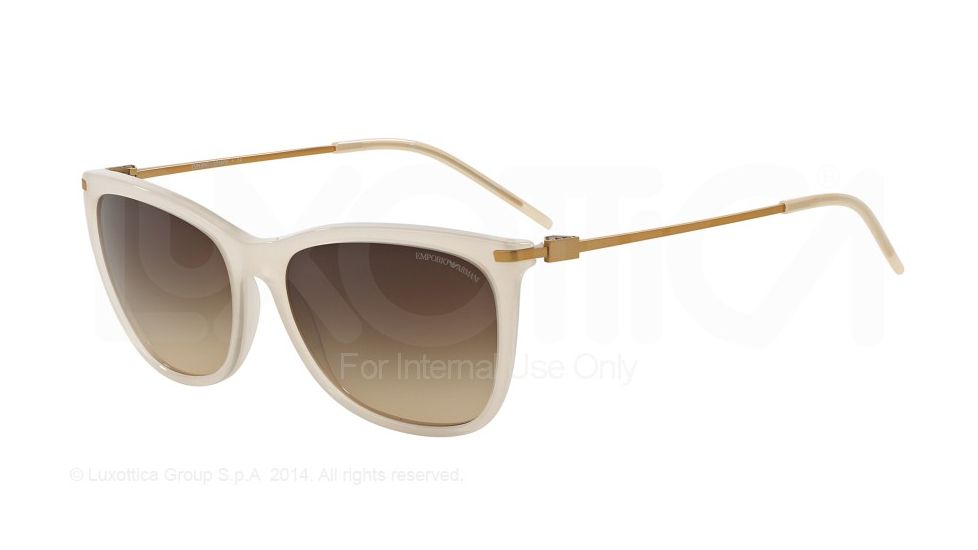 Armani EA4051 Progressive Prescription Sunglasses EA4051-538113-56 - Lens Diameter 56 mm, Frame Color Opal Sand