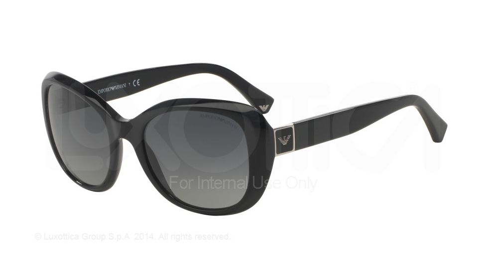 Armani EA4052 Progressive Prescription Sunglasses EA4052-5017T3-54 - Lens Diameter 54 mm, Frame Color Black