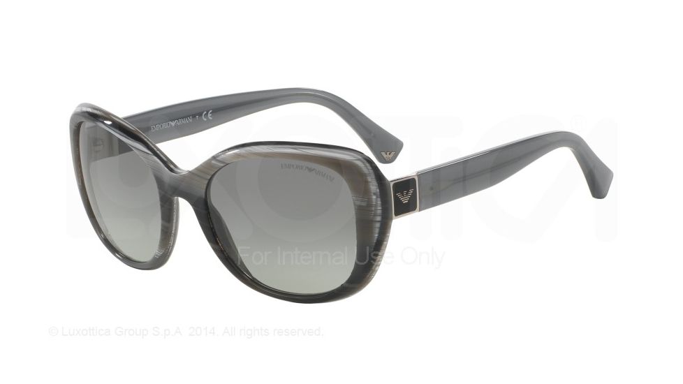 Armani EA4052 Progressive Prescription Sunglasses EA4052-539611-54 - Lens Diameter 54 mm, Frame Color Grey Horn
