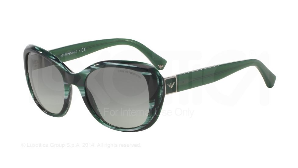 Armani EA4052 Progressive Prescription Sunglasses EA4052-539711-54 - Lens Diameter 54 mm, Frame Color Green Horn