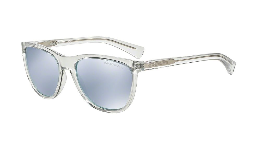 Armani EA4053 Single Vision Prescription Sunglasses EA4053-53716J-57 - Lens Diameter 57 mm, Frame Color Transparent