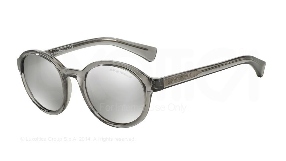 Armani EA4054 Bifocal Prescription Sunglasses EA4054-53726G-49 - Lens Diameter 49 mm, Frame Color Transparent Grey