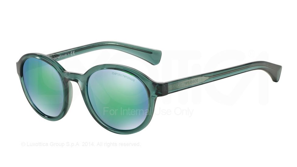 Armani EA4054 Bifocal Prescription Sunglasses EA4054-537531-49 - Lens Diameter 49 mm, Frame Color Transparent Green
