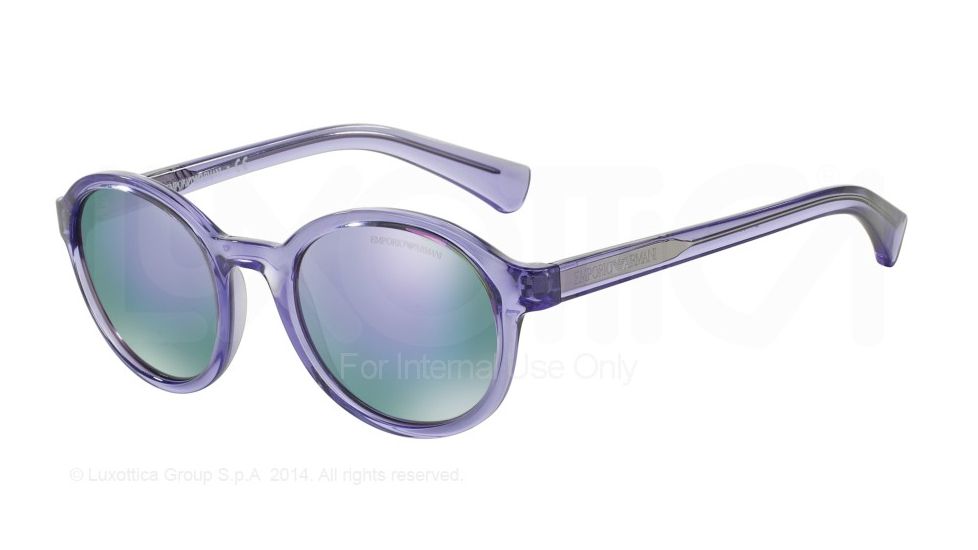 Armani EA4054 Bifocal Prescription Sunglasses EA4054-53764V-49 - Lens Diameter 49 mm, Frame Color Transparent Violet