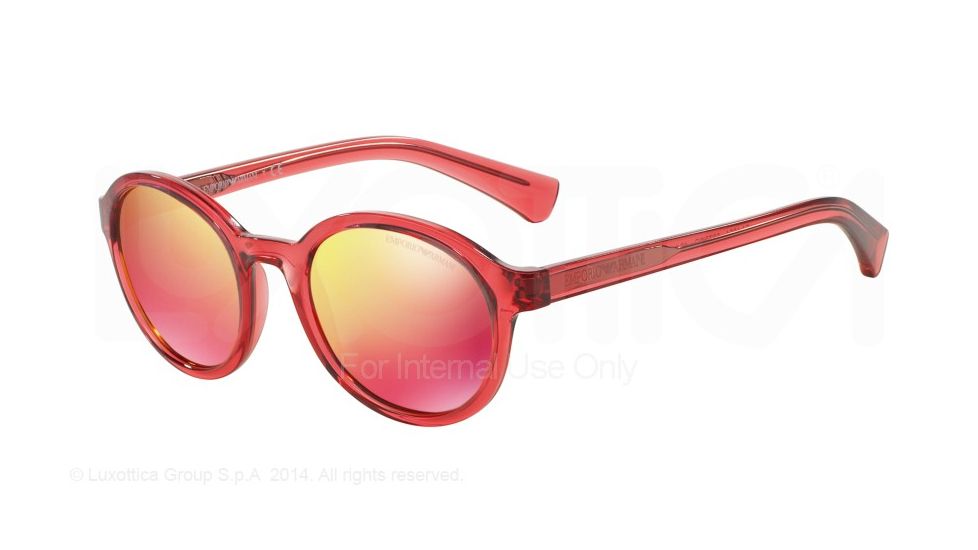 Armani EA4054 Bifocal Prescription Sunglasses EA4054-53776Q-49 - Lens Diameter 49 mm, Frame Color Transparent Coral