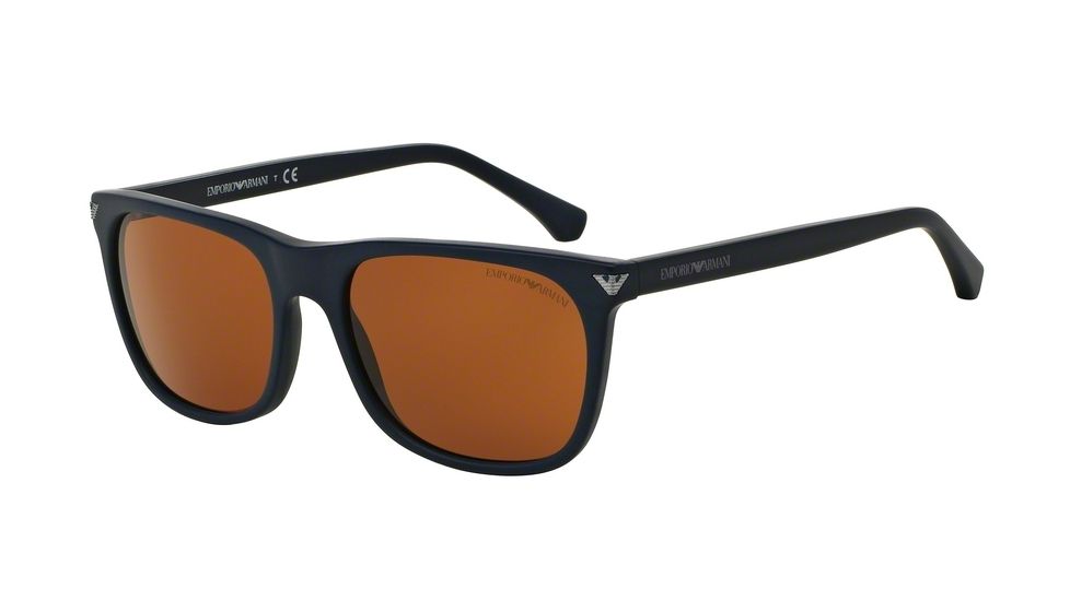 Armani EA4056 Progressive Prescription Sunglasses EA4056-545273-57 - Lens Diameter 57 mm, Frame Color Matte Blue