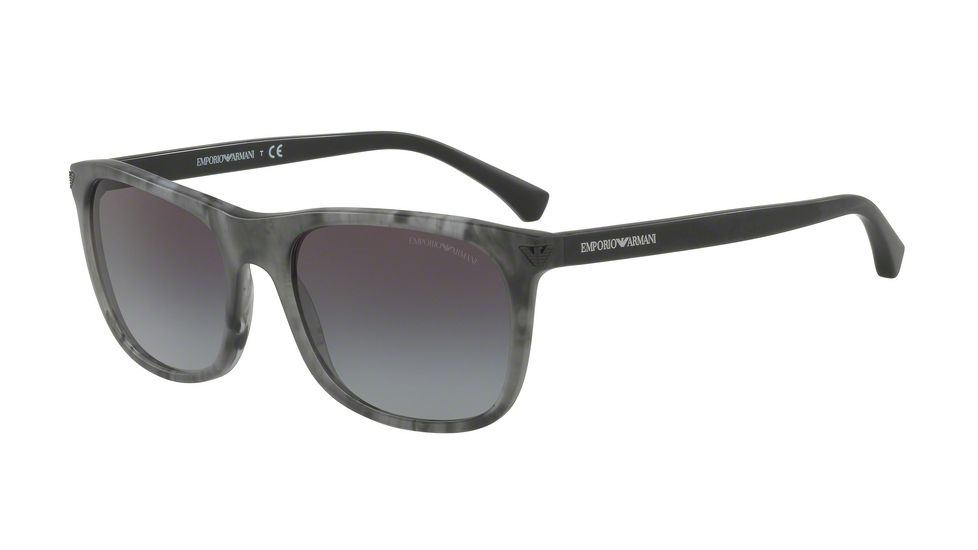 Armani EA4056 Progressive Prescription Sunglasses EA4056-55518G-57 - Lens Diameter 57 mm, Frame Color Matte Striped Grey