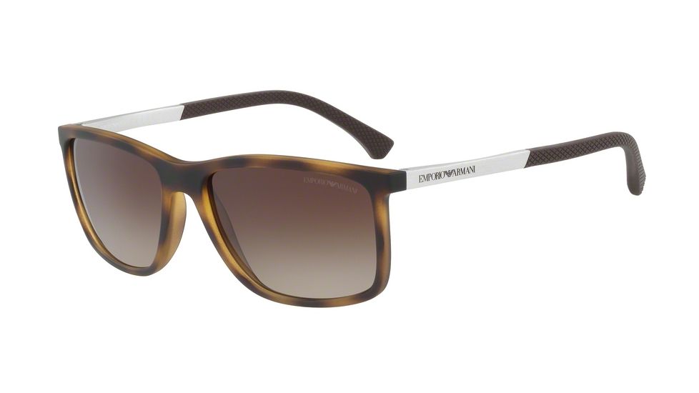 Armani EA4058 Single Vision Prescription Sunglasses EA4058-559413-58 - Lens Diameter 58 mm, Frame Color Havana Rubber