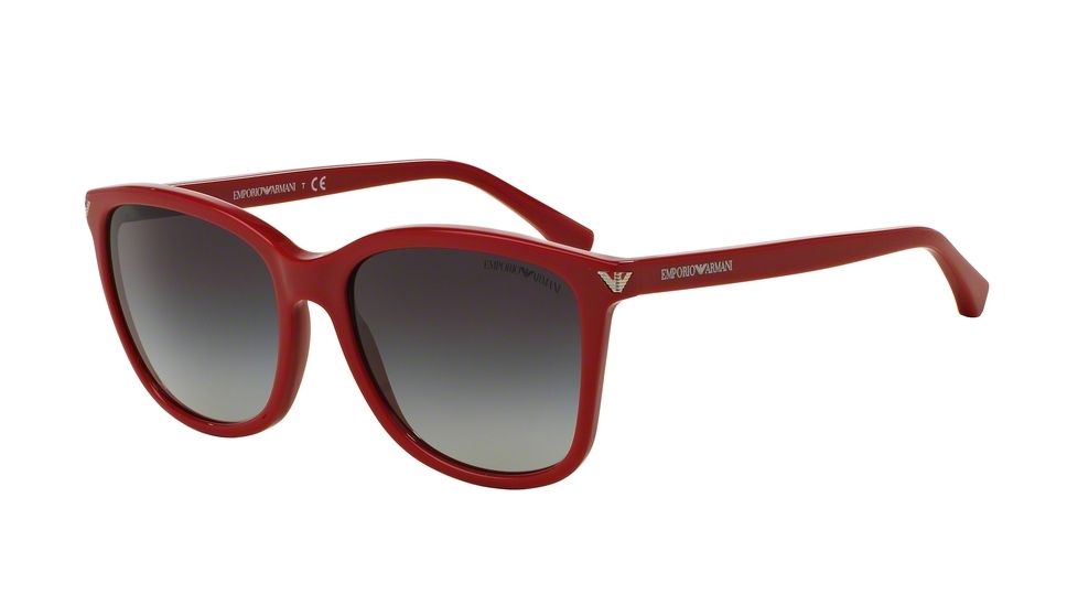 Armani EA4060F Single Vision Prescription Sunglasses EA4060F-54568G-56 - Lens Diameter 56 mm, Frame Color Red