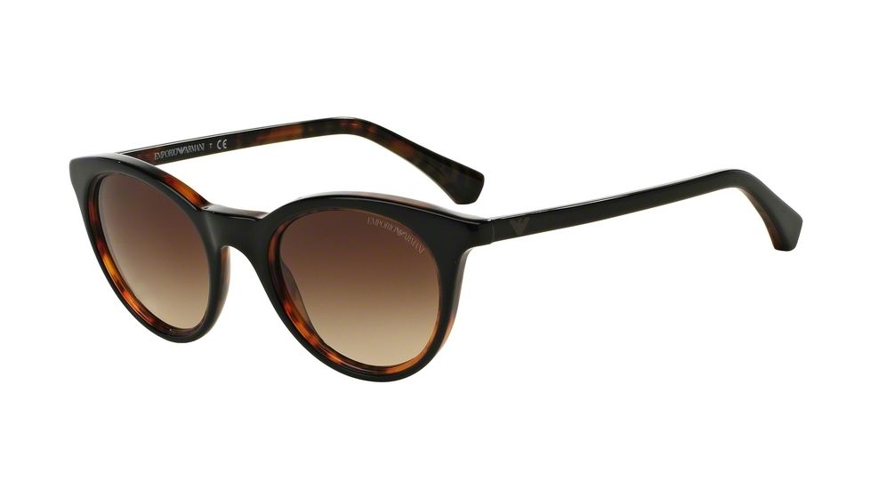 Armani EA4061 Single Vision Prescription Sunglasses EA4061-504913-49 - Lens Diameter 49 mm, Frame Color Black On Havana