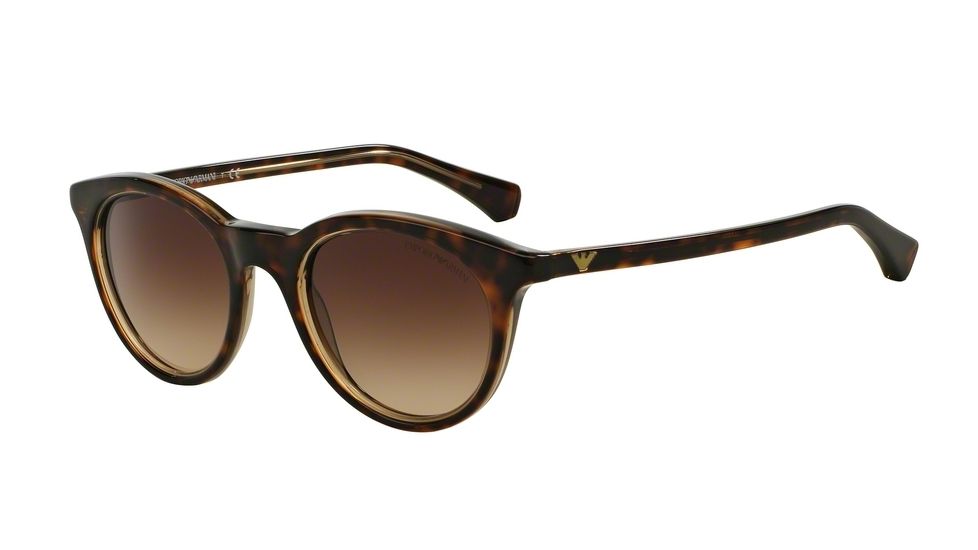 Armani EA4061 Single Vision Prescription Sunglasses EA4061-546513-49 - Lens Diameter 49 mm, Frame Color Havana On Beige Transp