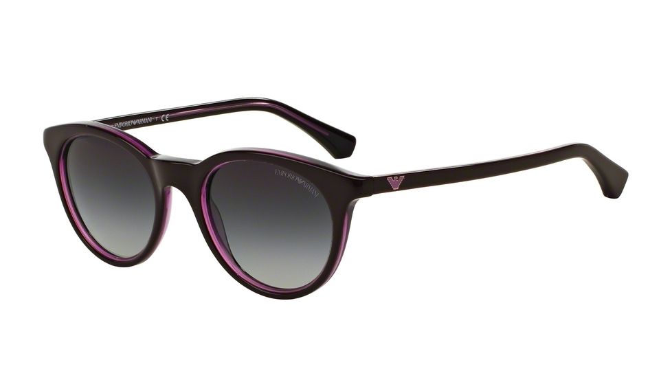 Armani EA4061 Single Vision Prescription Sunglasses EA4061-54818G-49 - Lens Diameter 49 mm, Frame Color Top Violet/violet Transp