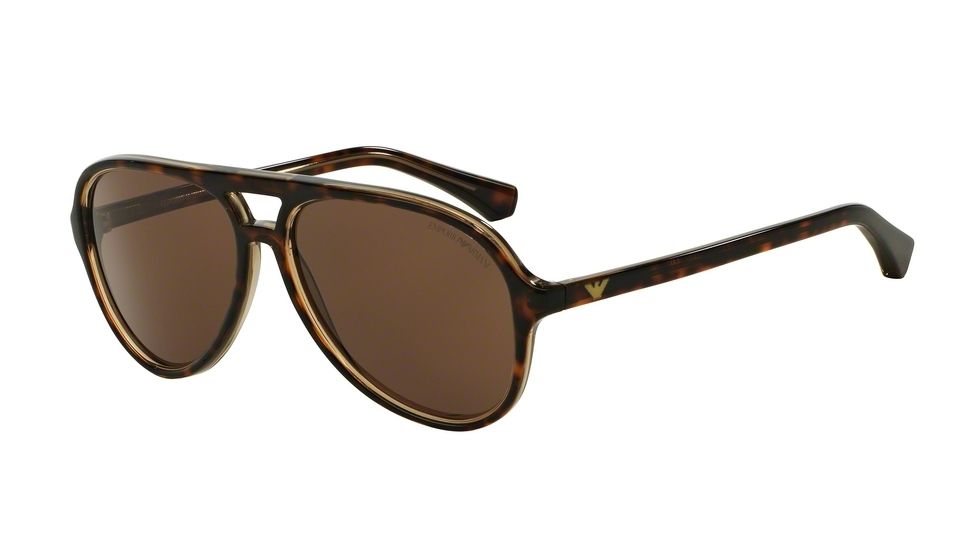 Armani EA4063F Single Vision Prescription Sunglasses EA4063F-546573-58 - Lens Diameter 58 mm, Frame Color Top Havana On Tr Beige