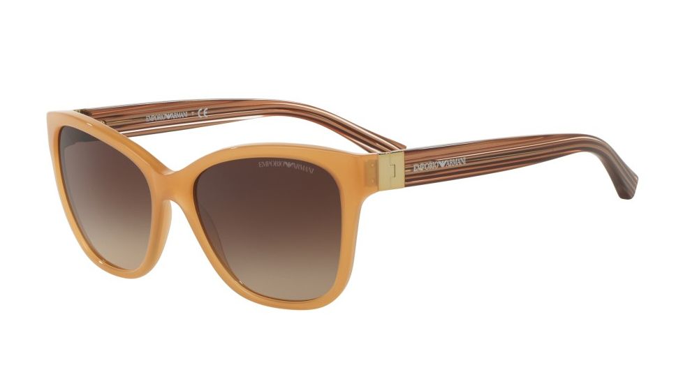 Armani EA4068F Progressive Prescription Sunglasses EA4068F-550613-57 - Lens Diameter 57 mm, Frame Color Opal Honey
