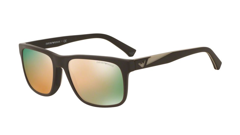 Armani EA4071F Bifocal Prescription Sunglasses EA4071F-55094Z-56 - Lens Diameter 56 mm, Frame Color Matte Brown