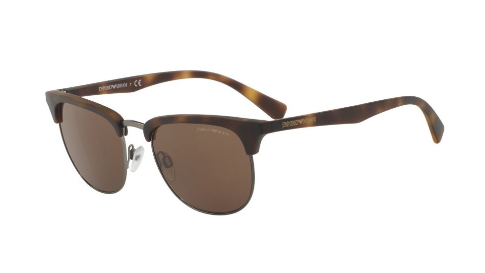 Armani EA4072 Progressive Prescription Sunglasses EA4072-508973-52 - Lens Diameter 52 mm, Frame Color Matte Havana