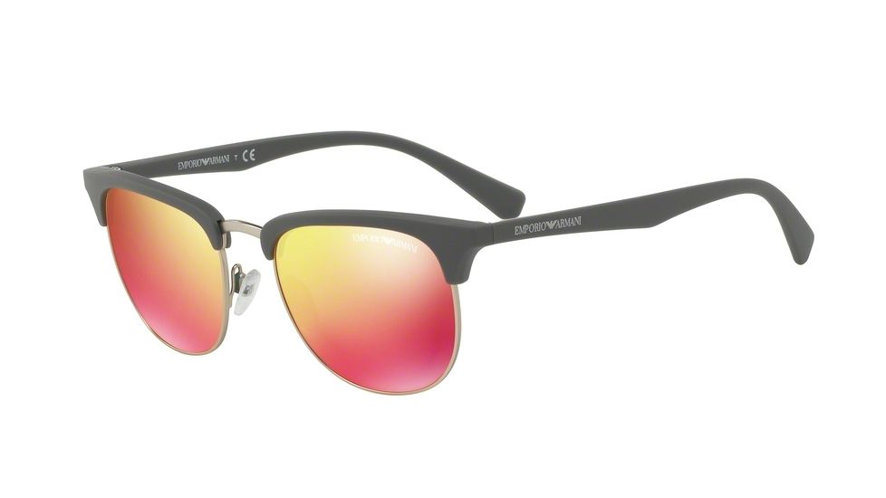 Armani EA4072 Progressive Prescription Sunglasses EA4072-55026Q-52 - Lens Diameter 52 mm, Frame Color Matte Grey