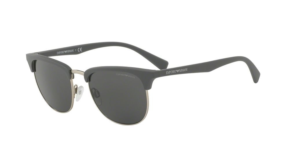 Armani EA4072 Progressive Prescription Sunglasses EA4072-550287-52 - Lens Diameter 52 mm, Frame Color Matte Grey