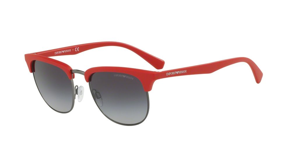 Armani EA4072 Progressive Prescription Sunglasses EA4072-55928G-52 - Lens Diameter 52 mm, Frame Color Matte Red