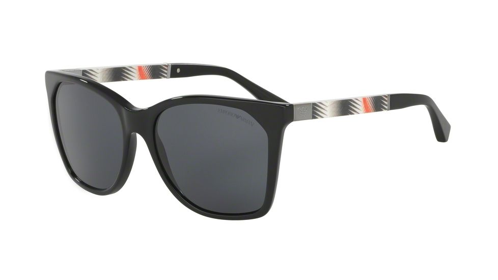 Armani EA4075 Progressive Prescription Sunglasses EA4075-501787-57 - Lens Diameter 57 mm, Frame Color Black