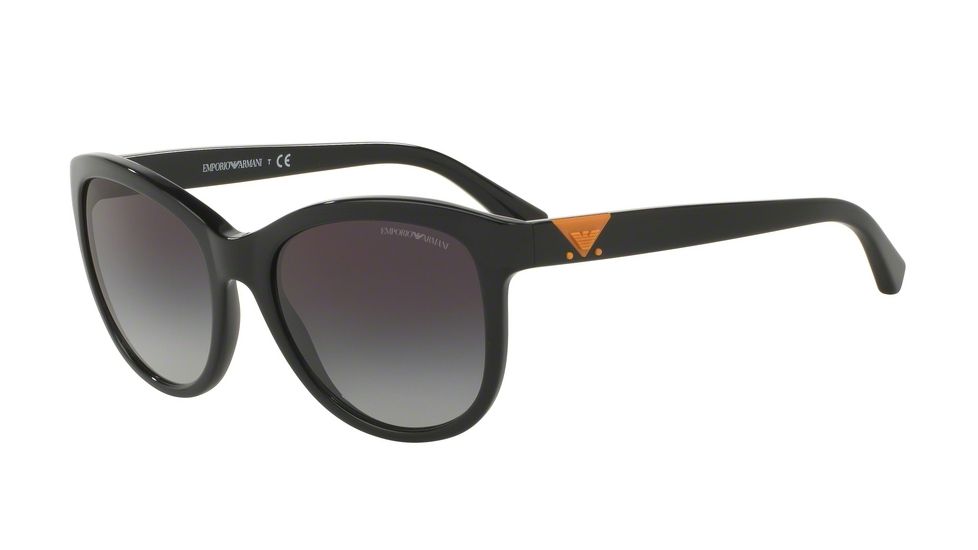 Armani EA4076F Single Vision Prescription Sunglasses EA4076F-50178G-56 - Lens Diameter 56 mm, Frame Color Black