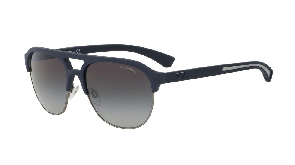 Armani EA4077 Bifocal Prescription Sunglasses EA4077-50658G-58 - Lens Diameter 58 mm, Frame Color Blue Rubber