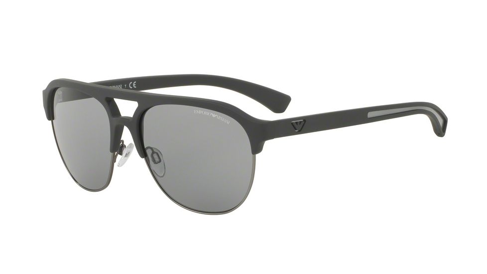 Armani EA4077 Bifocal Prescription Sunglasses EA4077-5100-1-58 - Lens Diameter 58 mm, Frame Color Grey Rubber