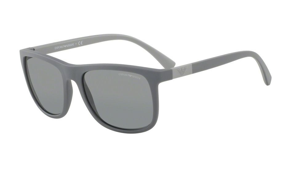 Armani EA4079 Progressive Prescription Sunglasses EA4079-550287-57 - Lens Diameter 57 mm, Frame Color Matte Grey