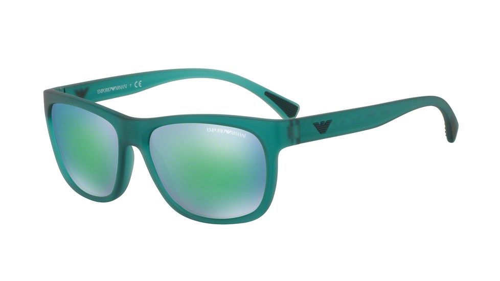 Armani EA4081F Bifocal Prescription Sunglasses EA4081F-553431-59 - Lens Diameter 59 mm, Frame Color Matte Transparent Petroleum