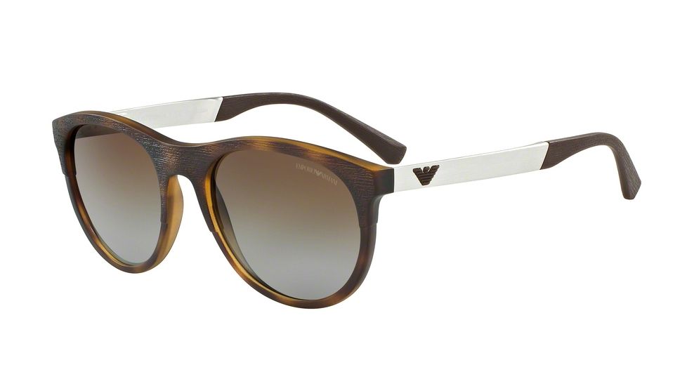 Armani EA4084 Progressive Prescription Sunglasses EA4084-5089T5-56 - Lens Diameter 56 mm, Frame Color Matte Dark Havana