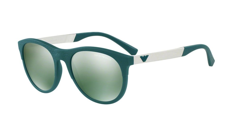 Armani EA4084 Progressive Prescription Sunglasses EA4084-55586R-56 - Lens Diameter 56 mm, Frame Color Matte Petroleum