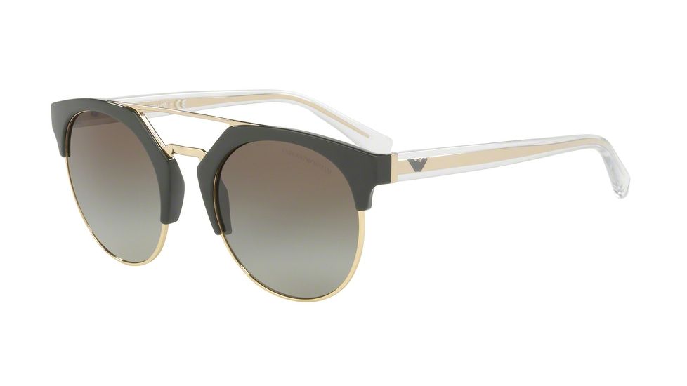 Armani EA4092F Bifocal Prescription Sunglasses EA4092F-55788E-53 - Lens Diameter 53 mm, Frame Color Militay Green/pale Gold
