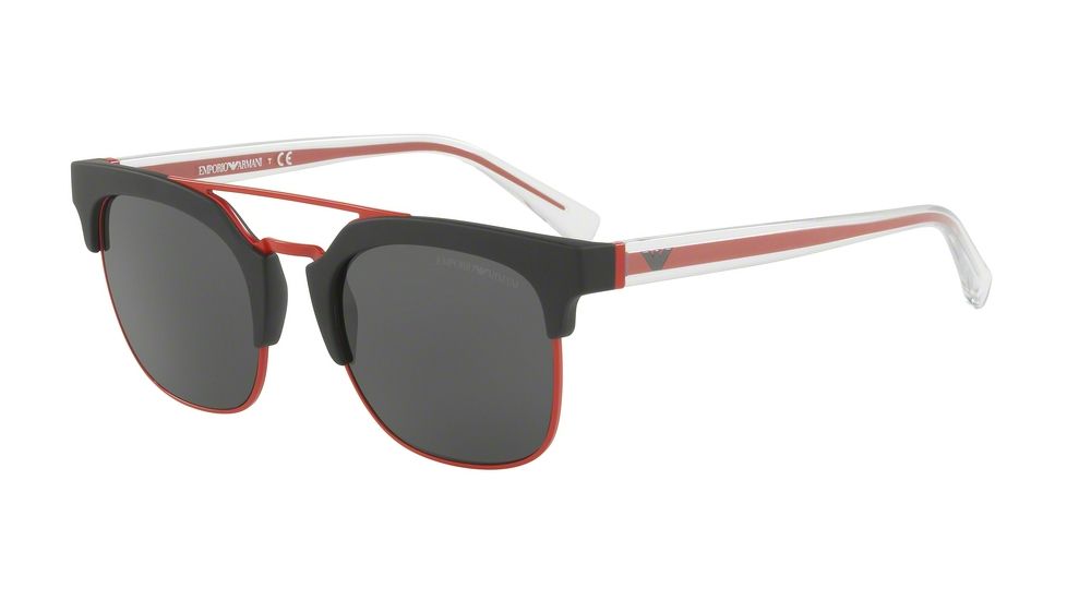 Armani EA4093 Single Vision Prescription Sunglasses EA4093-504287-52 - Lens Diameter 52 mm, Frame Color Matte Black