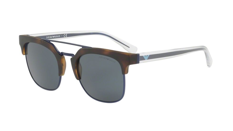 Armani EA4093 Single Vision Prescription Sunglasses EA4093-508987-52 - Lens Diameter 52 mm, Frame Color Matte Havana