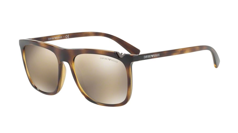 Armani EA4095F Progressive Prescription Sunglasses EA4095F-50265A-57 - Lens Diameter 57 mm, Frame Color Havana