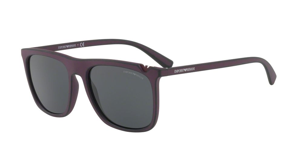 Armani EA4095F Progressive Prescription Sunglasses EA4095F-560187-57 - Lens Diameter 57 mm, Frame Color Bordeaux On Black