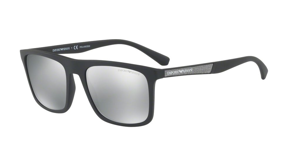 Armani EA4097 Progressive Prescription Sunglasses EA4097-5042Z3-56 - Lens Diameter 56 mm, Frame Color Matte Black