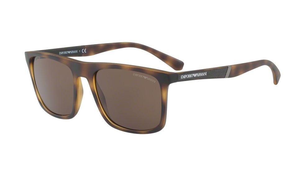 Armani EA4097 Progressive Prescription Sunglasses EA4097-508973-56 - Lens Diameter 56 mm, Frame Color Matte Havana