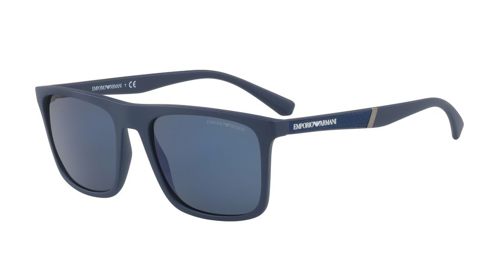Armani EA4097 Progressive Prescription Sunglasses EA4097-557596-56 - Lens Diameter 56 mm, Frame Color Matte Blue