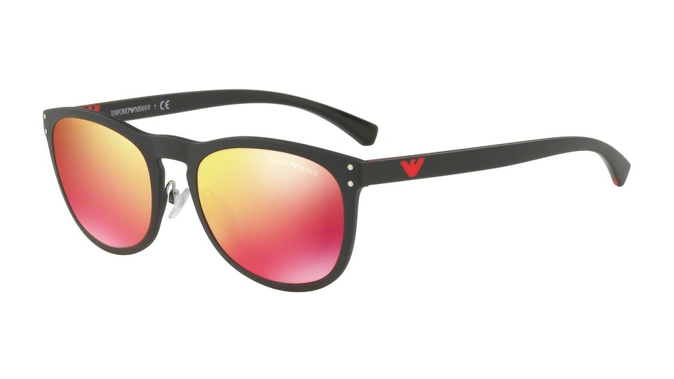 Armani EA4098 Progressive Prescription Sunglasses EA4098-50426Q-54 - Lens Diameter 54 mm, Frame Color Matte Black