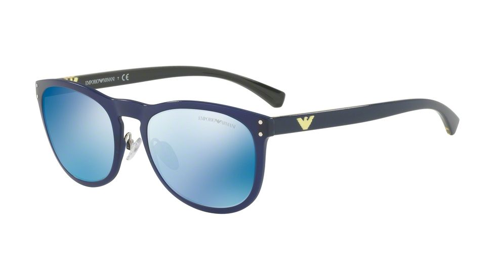 Armani EA4098 Progressive Prescription Sunglasses EA4098-556355-54 - Lens Diameter 54 mm, Frame Color Transparent Blue
