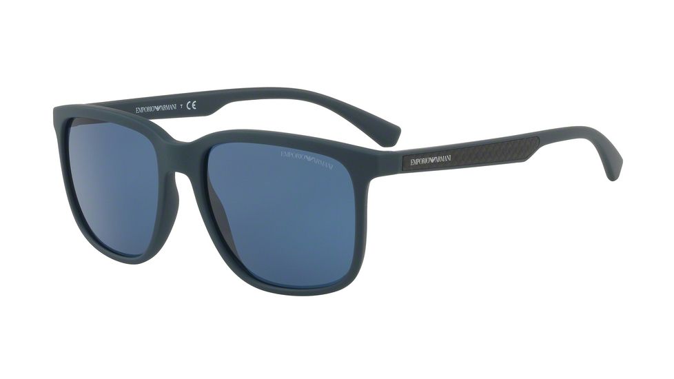 Armani EA4104 Progressive Prescription Sunglasses EA4104-560480-57 - Lens Diameter 57 mm, Frame Color Petroleum Rubber