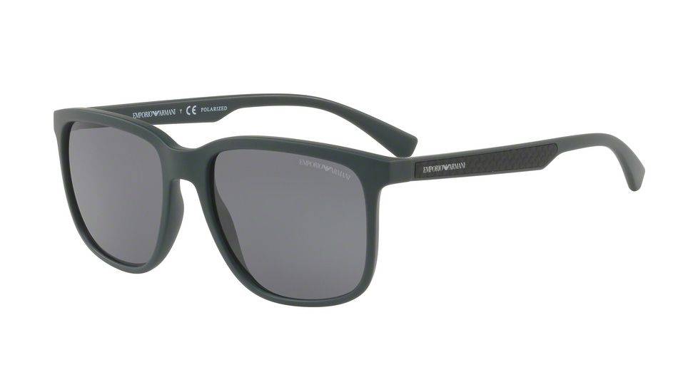Armani EA4104 Progressive Prescription Sunglasses EA4104-560581-57 - Lens Diameter 57 mm, Frame Color Green Rubber