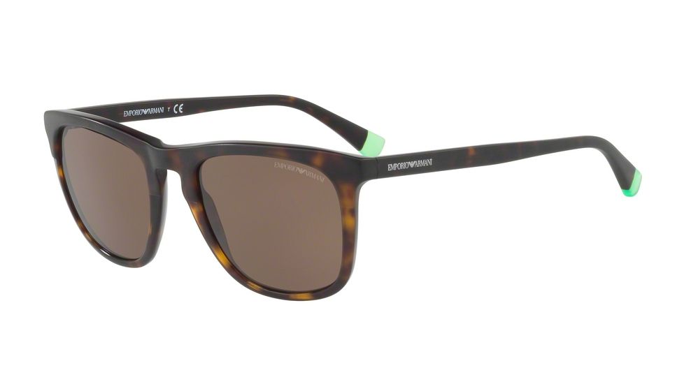Armani EA4105F Progressive Prescription Sunglasses EA4105F-508973-53 - Lens Diameter 53 mm, Frame Color Matte Havana On Havana