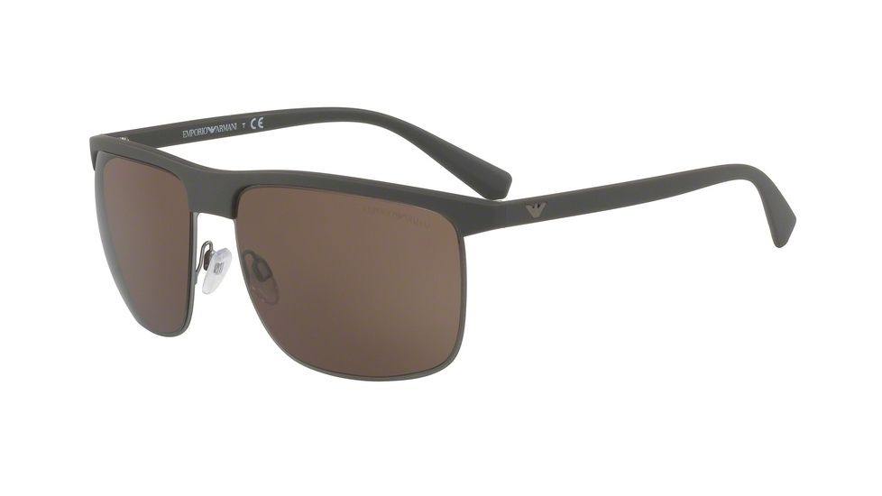 Armani EA4108 Single Vision Prescription Sunglasses EA4108-564073-60 - Lens Diameter 60 mm, Frame Color Matte Mud